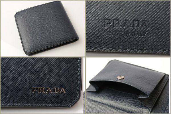 p 18 071 4 Prada Folding Wallet Saffiano Baltico