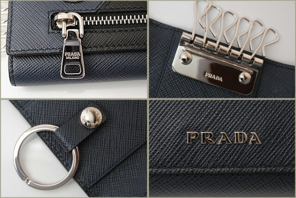 p 18 096 3 Prada Key Case Robot Motif Blue