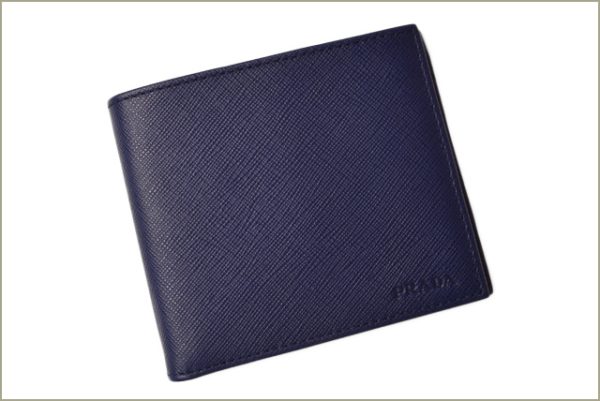 p 18 137 2 Prada Folding Wallet Saffiano Blue