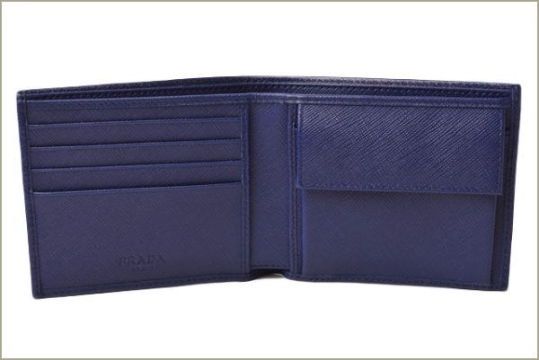 p 18 137 4 Prada Folding Wallet Saffiano Inchiostro