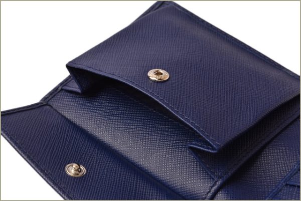 p 18 137 6 Prada Folding Wallet Saffiano Inchiostro