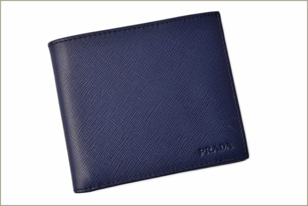 p 18 139 2 Prada Folding Wallet Saffiano Blue