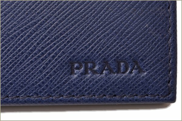 p 18 139 5 Prada Folding Wallet Saffiano Blue