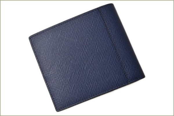 p 18 140 3 Prada Folding Wallet Bill Saffiano Cuir Blue Black