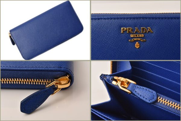 p 18 142 3 Prada Long Wallet Saffiano Metal Royal