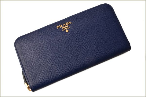 p 18 143 2 Prada Long Wallet Saffiano Metal Inchiostro