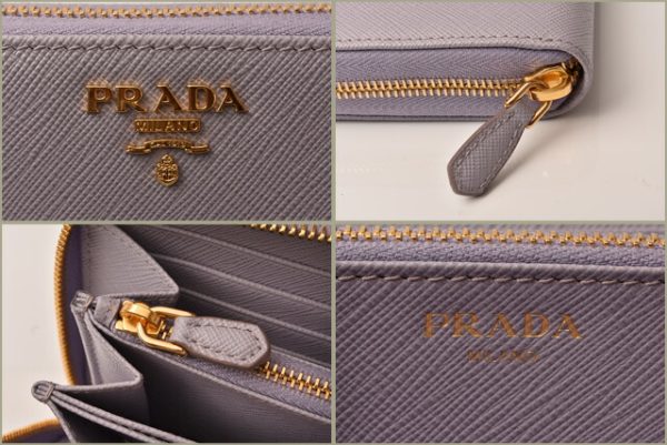 p 18 148 5 Prada Long Wallet Saffiano Metal Glicine