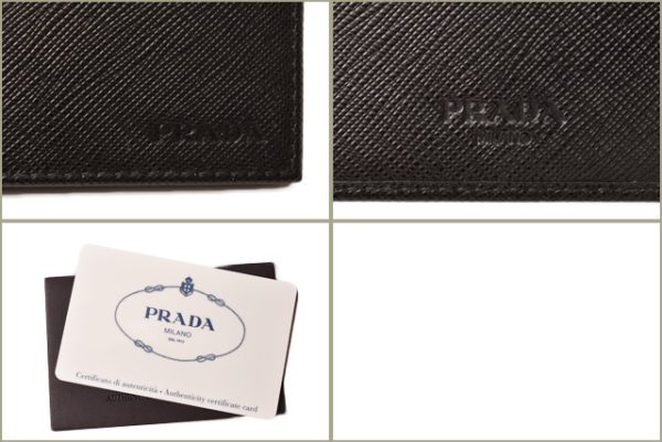 p 18 150 6 Prada Money Clip Folding Wallet Saffiano Nero