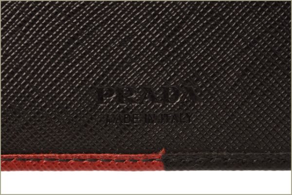 p 18 151 6 Prada Money Clip Folding Wallet Black Red