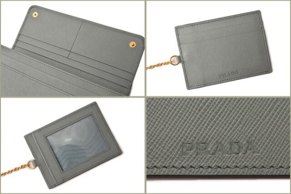 p 18 153 9 Prada Long Wallet Pass Case Saffiano Pervinca