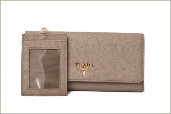 p 18 155 2 Prada Long Wallet Pass Case Saffiano Black