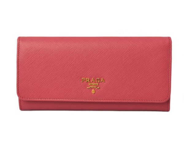 p 18 156 1 Prada Long Wallet Pass Case Saffiano Peonia