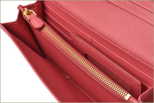 p 18 156 5 Prada Long Wallet Pass Case Saffiano Peonia