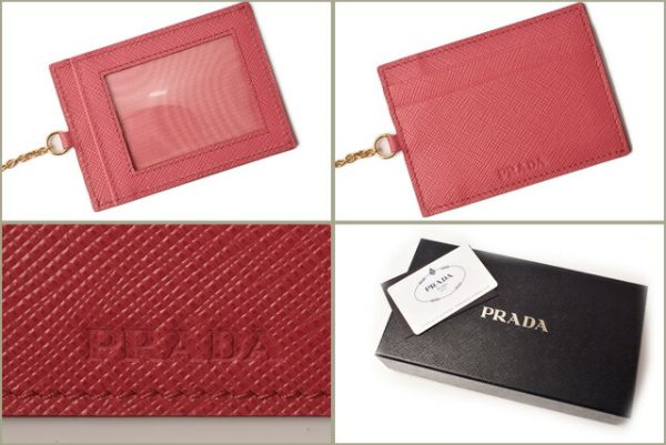 p 18 156 8 Prada Long Wallet Pass Case Saffiano Peonia