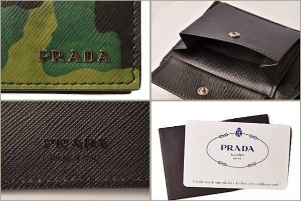 p 18 168 6 Prada Folding Wallet Saffiano Army Green