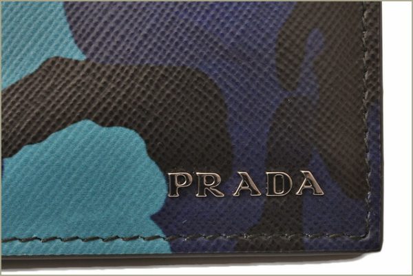 p 18 169 4 Prada Folding Wallet Saffiano Royal Blue Camouflage