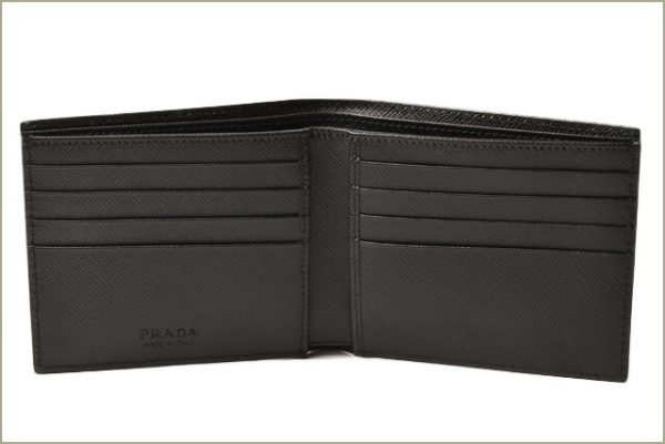 p 18 172 3 Prada Folding Wallet Bill Saffiano Fumo