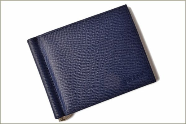 p 18 173 3 Prada Money Clip Folding Wallet Saffiano Inchiostro