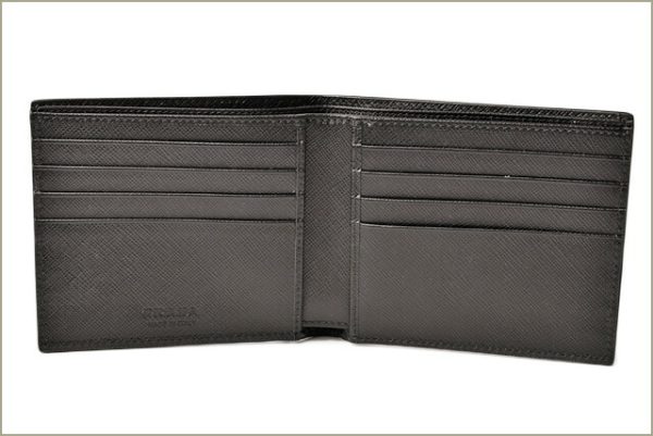 p 18 212 5 Prada Folding Wallet Patchwork Black Azzurro