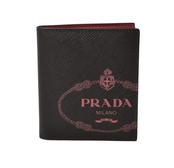 p 18 213 1 Prada Folding Wallet Black Ruby