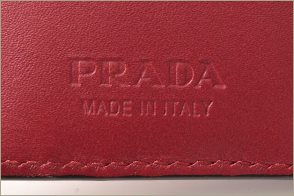 p 18 213 7 Prada Folding Wallet BillfSaffiano Black Ruby