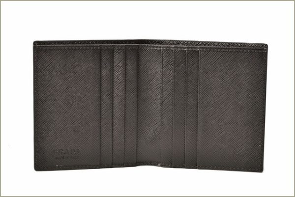 p 18 218 5 Prada Folding Wallet Billf Saffiano Patchwork Black Azzurro