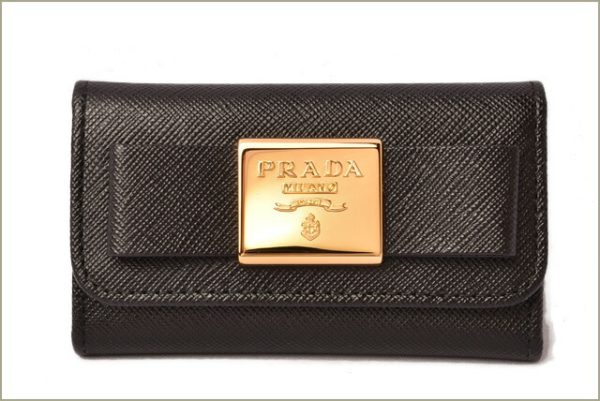 p 18 223 2 Prada Key Case Saffiano Black