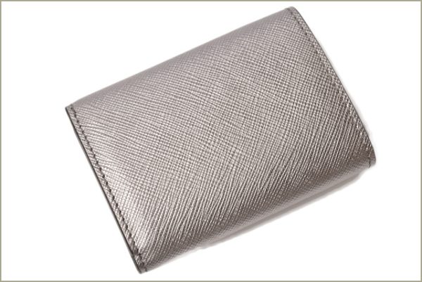 p 18 226 3 Prada Folding Wallet Saffiano Gunmetal