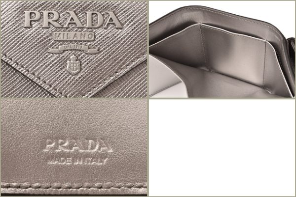 p 18 226 7 Prada Folding Wallet Saffiano Gunmetal