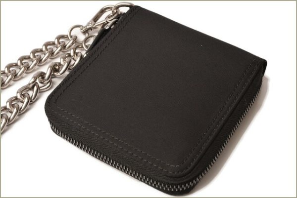 p 18 261 3 Prada Chain Wallet Folding Wallet Tessuto Black