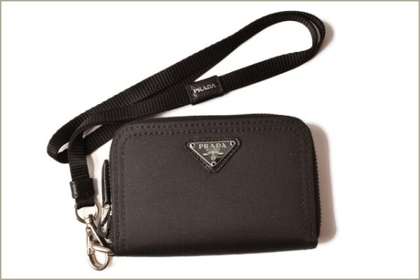 p 18 268 2 Prada Mini Pouch Neck Strap Tessuto Black