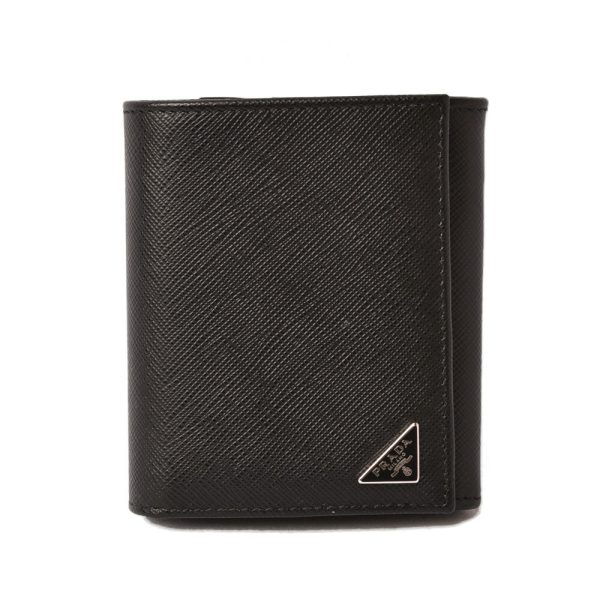 p 18 274 1 Prada Folding Wallet Saffiano Nero