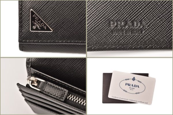 p 18 274 7 Prada Folding Wallet Saffiano Nero