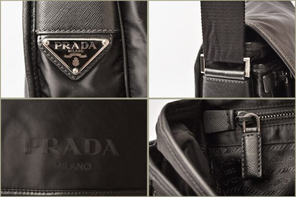 p 19 016 6 Prada Shoulder Bag Tessuto Black