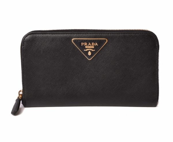 p 19 019 1 Prada Long Wallet Black