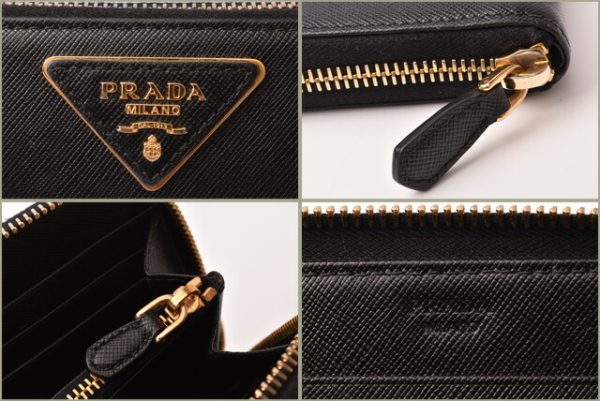 p 19 019 6 Prada Long Wallet Black