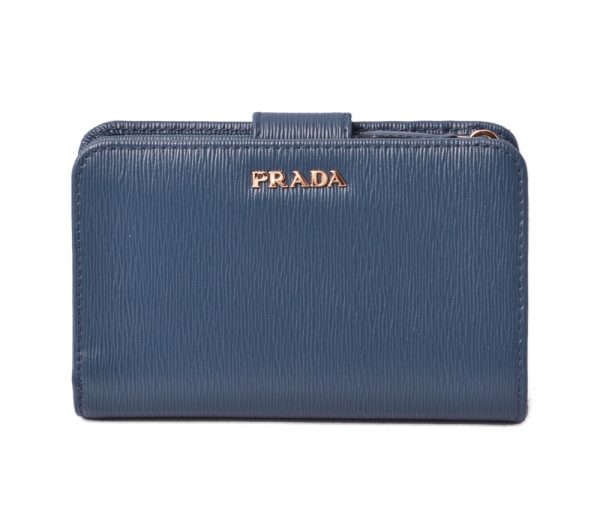 p 19 028 1 Prada Folding Wallet Blue