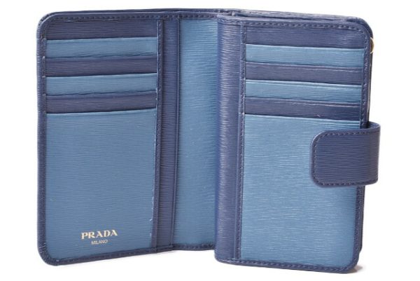 p 19 028 5 Prada Folding Wallet Blue