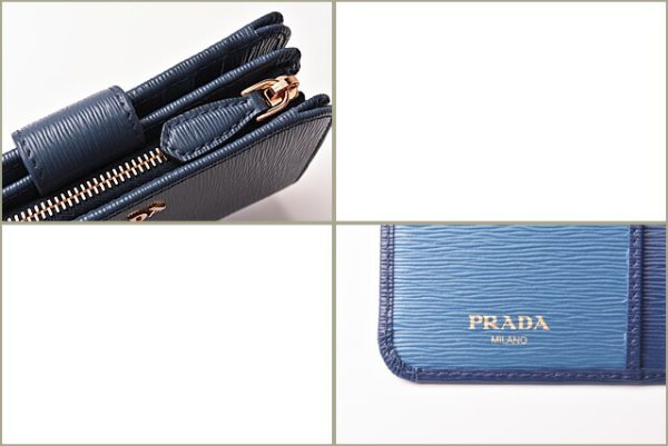 p 19 028 7 Prada Folding Wallet Blue