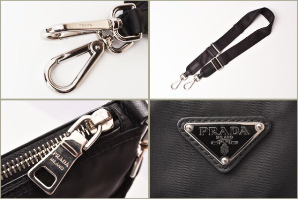 p 19 058 4 Prada 2 Way Shoulder Bag Tessuto Black