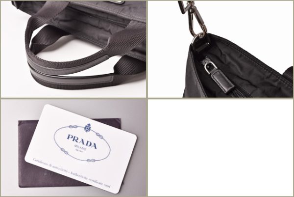 p 19 061 12 Prada 2Way Shoulder Bag Tote Bag Vela Nylon Nero