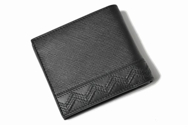 p 19 068 3 Prada Folding Wallet BillfSaffiano Black