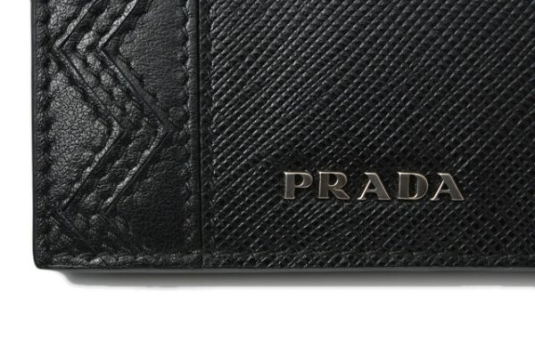 p 19 068 4 Prada Folding Wallet BillfSaffiano Black