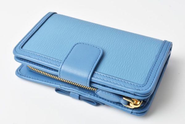 p 19 070 3 Prada Folding Wallet Blue