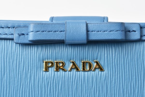 p 19 070 4 Prada Folding Wallet Blue