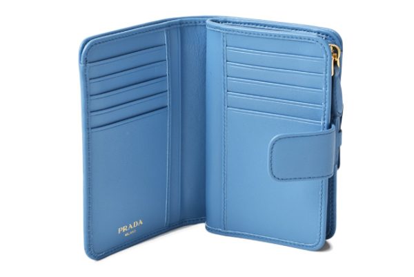 p 19 070 6 Prada Folding Wallet Blue