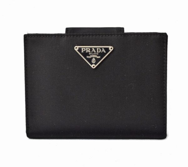 p 19 101 1 Prada Folding Wallet Tessuto Black