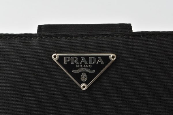 p 19 101 3 Prada Folding Wallet Tessuto Black