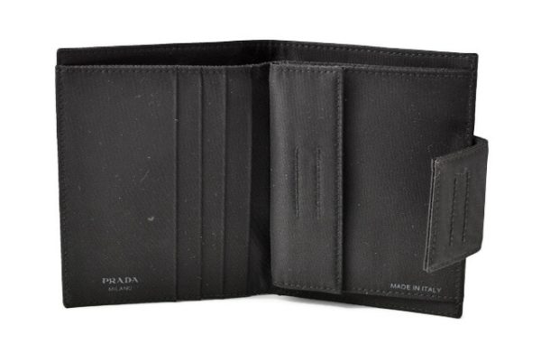 p 19 101 5 Prada Folding Wallet Tessuto Black