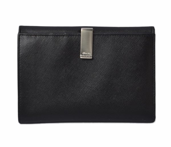 p 19 102 1 Prada Folding Wallet Saffiano Nero